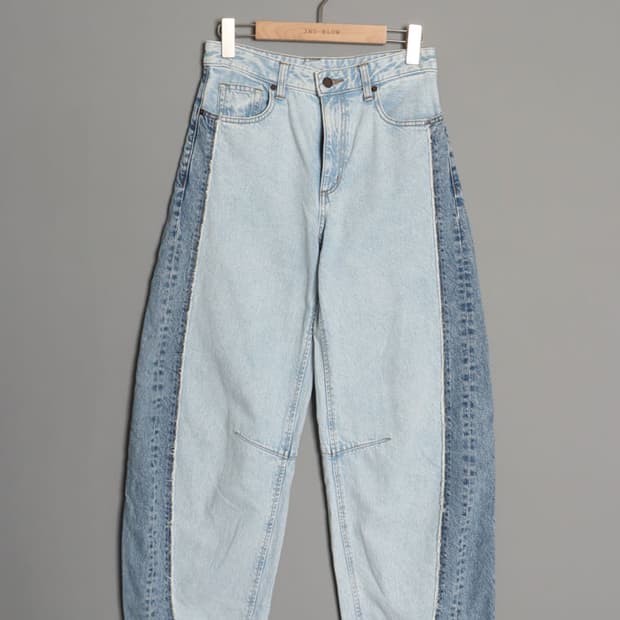 G U 2Tone Barrelleg Denim Pant (27)