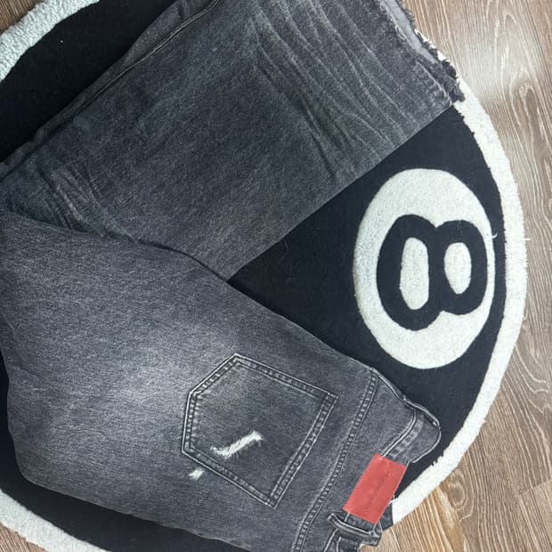 ROARINGRAD Flare Denim Pants Black