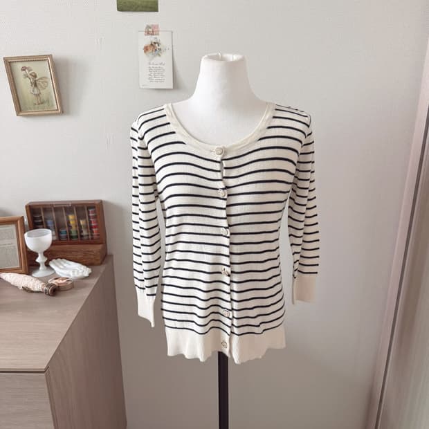 스트라이프 가디건