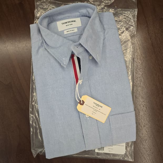 톰브라운 옥스포드 삼선 셔츠 블루 3 새제품