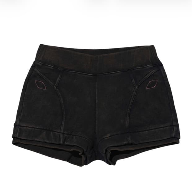 미스치프 마이크로 쇼츠 워시드 블랙 