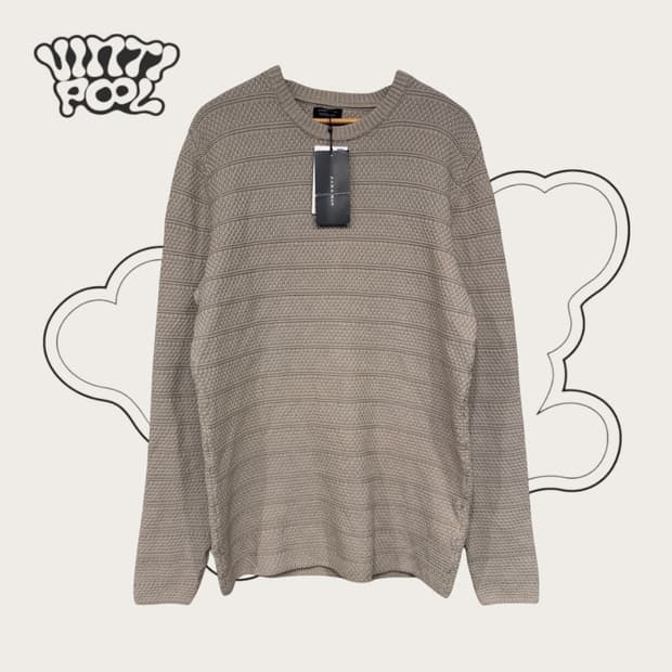 [택달린새상품] ZARA MAN 자라맨 니트 XL 샌드베이지
