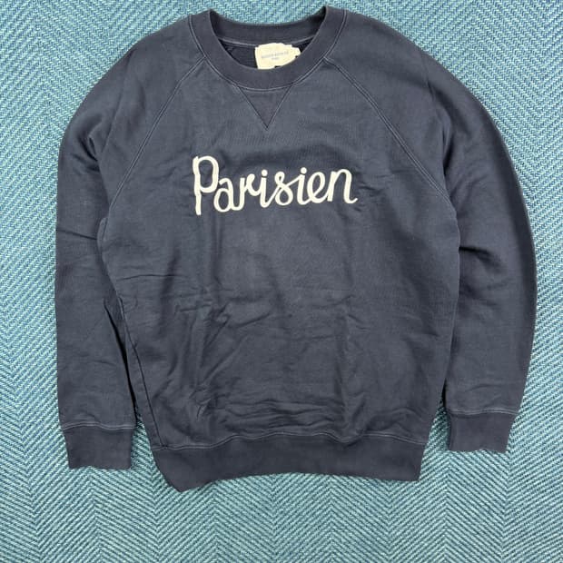 [정품] 메종키츠네 파리지앵 맨투맨 (네이비 / L사이즈)