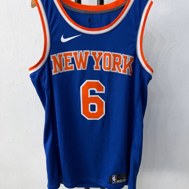 정품) 나이키 NBA 뉴욕 닉스 포르깅기스 농구 유니폼 M