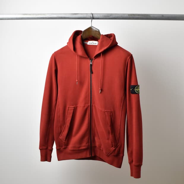 Stone Island Brushed Hoodie Full Zip-L