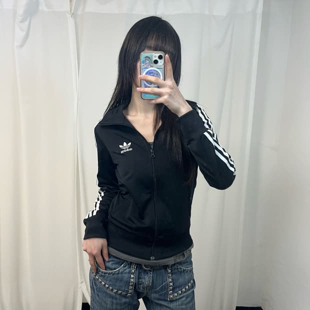 Adidas black Firebird jersey