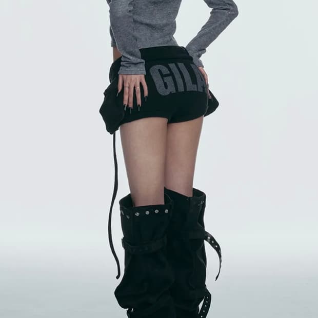 길라아카이브 숏팬츠 BOLD LOGO POCKET KNIT SHORTS