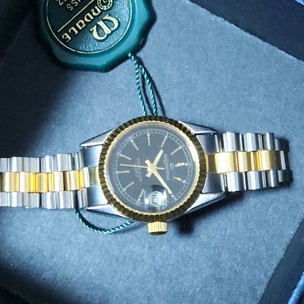 # 빈티지 콤비 22K 금도금 여성 명품시계 급처