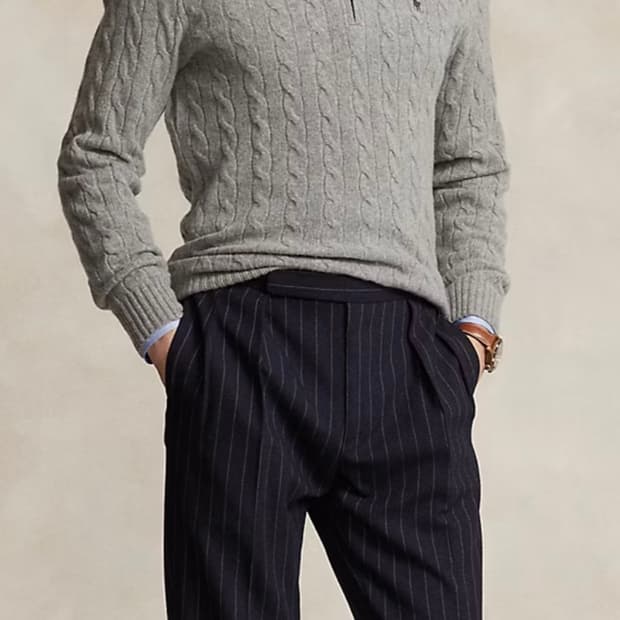 폴로 케이블 니트