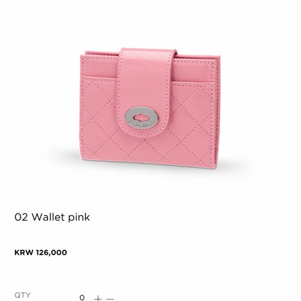 카디널레드 지갑 월렛 핑크색