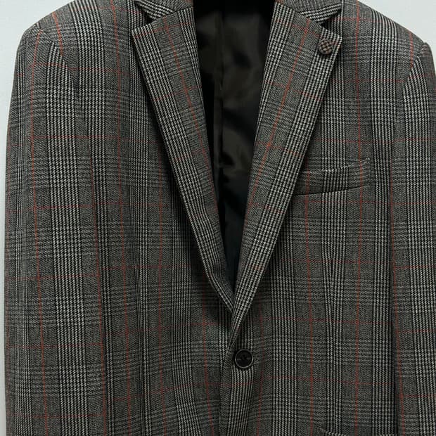 BON(본) 브라운 체크 투버튼 싱글자켓/100사이즈