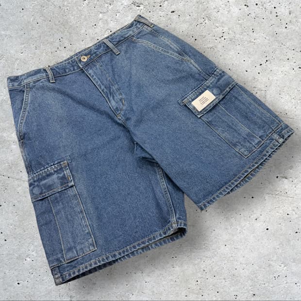 [L] 디스이즈네버댓 데님 카고 반바지 B855