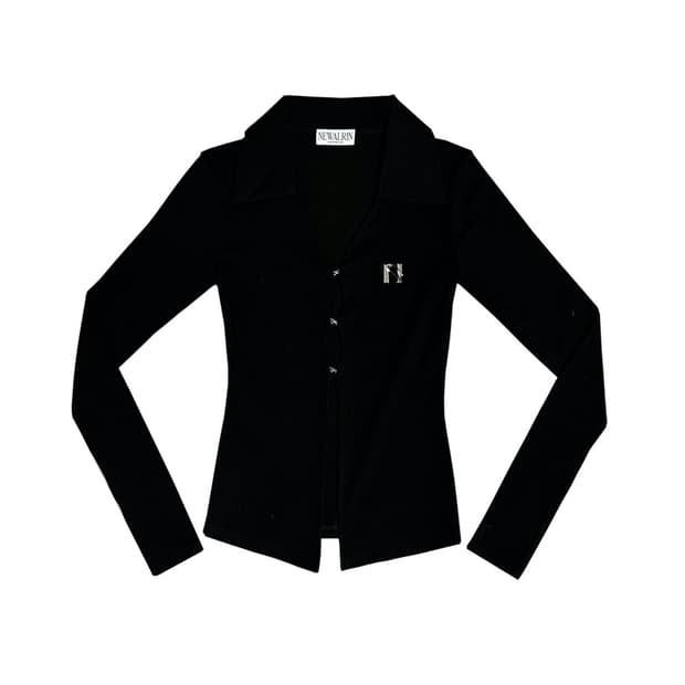 뉴얼린 셔츠탑 블랙