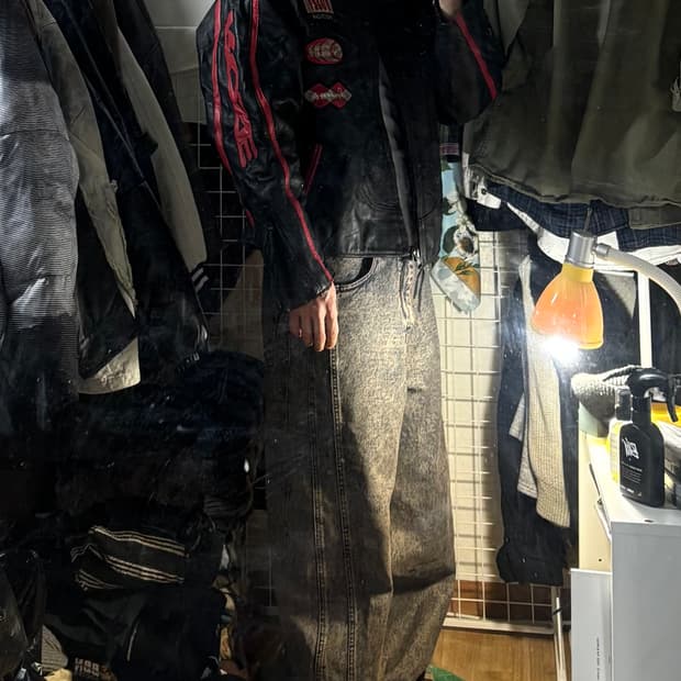 Rose Schott NYC 레이싱 레더 자켓 XL