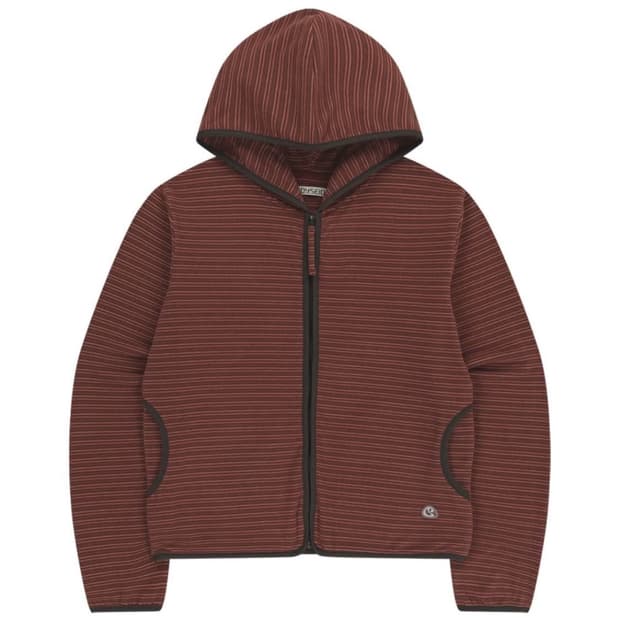 코이세이오 스트라이프 플리스 집업 레드