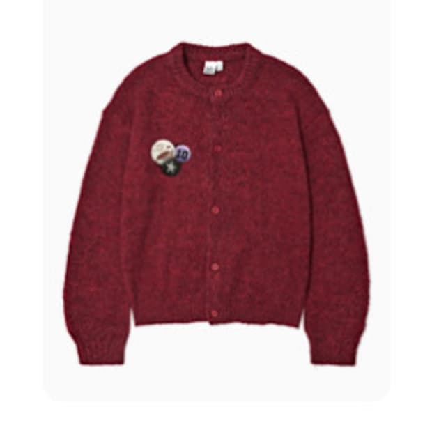 파르티멘토 니트 가디건 레드