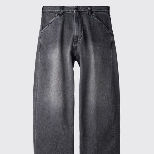 해칭룸 와이드커브진 워시드블랙3사