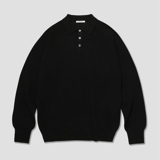 (3) 블랭크룸 래글런 롱 슬리브 니트_BLACK