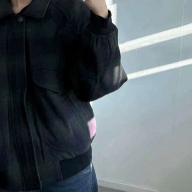 런던포그 체크 봄버 자켓 빈티지 