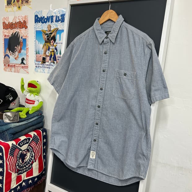 폴로 랄프로렌 잔체크 빈티지 포켓 반팔 티셔츠