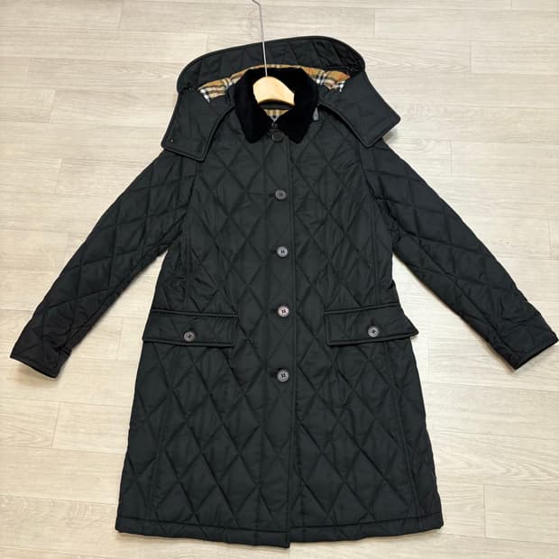 버버리데레햄여성롱퀼팅자켓