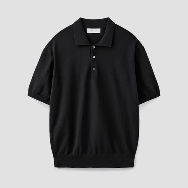 (새상품) 유니온블루 하드트위스트 컴포트 폴로 니트 블랙 L