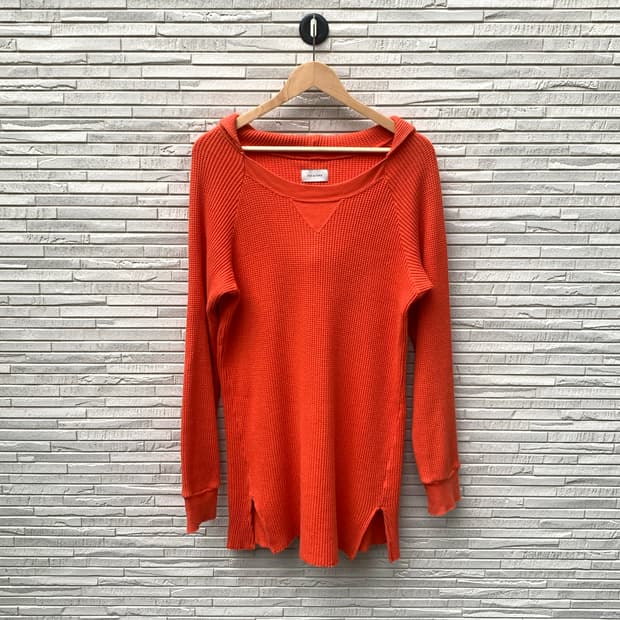Bed j.w Ford 와플 니트 후디 (orange)