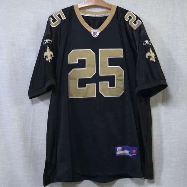 상태최상) 리복 NFL 뉴올리언스 세인츠 레지 부시 25 스티치 메시 져