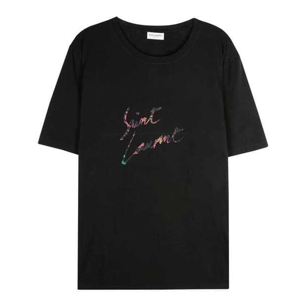 생로랑 18ss 애니멀 로고 티셔츠