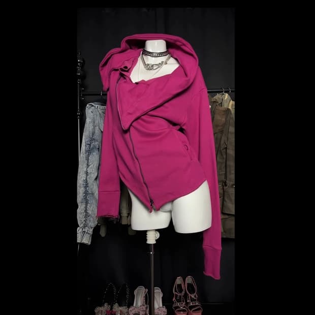 택포 릭맛 릭깔 후드집업 후드 갸루 펑크 와투케 y2k