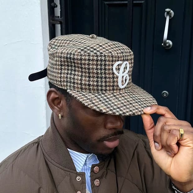 6crayon 하운드투스 체크 캡