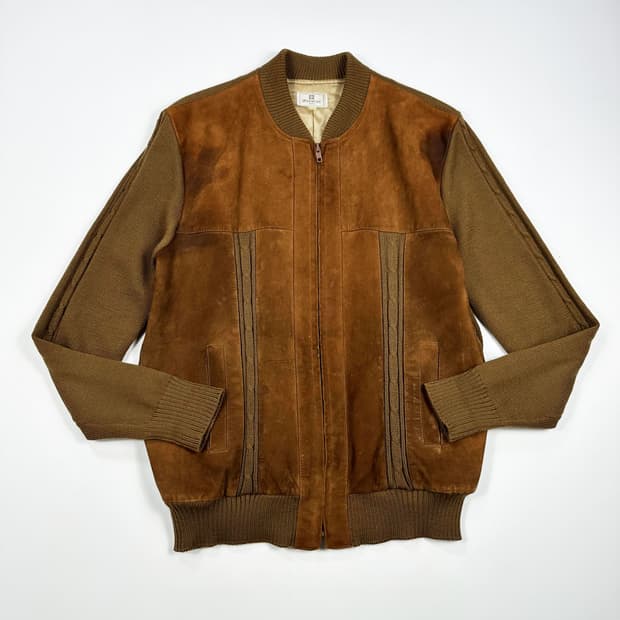 지방시 올드 아카이브 클래식 스웨이드 니트 자켓 L