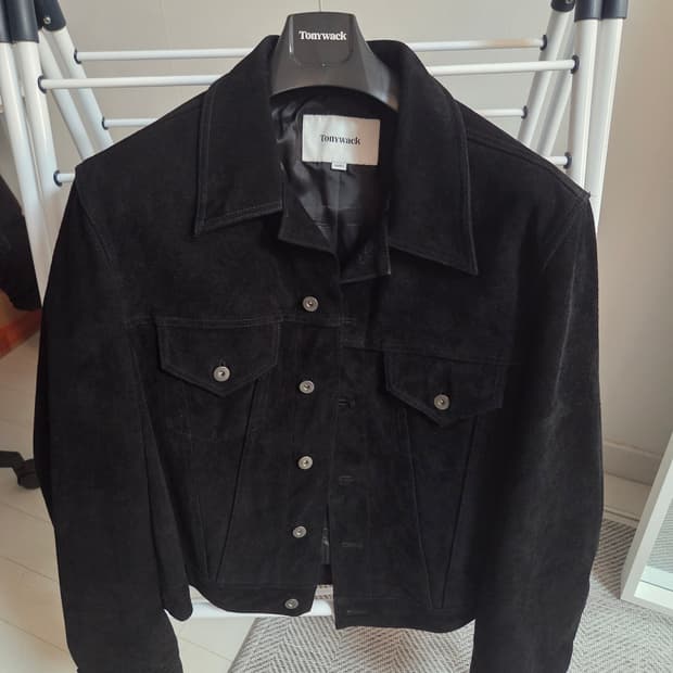 토니웩 스웨이드 트러커 자켓 블랙 XL(52)