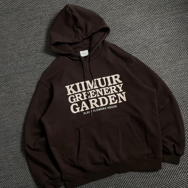 KIIMUIR 레터링 빅로고 박시핏 후드 티셔츠 y 4727