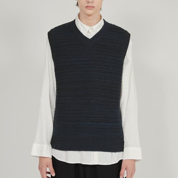 새제품)플레어업(FLARE UP) 니트 베스트 코튼100% 레이어드 1