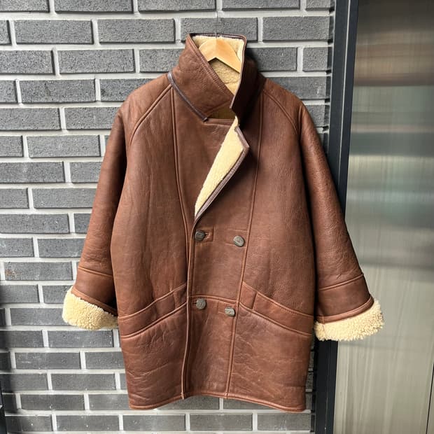 90s cowskin 소가죽 시어링자켓