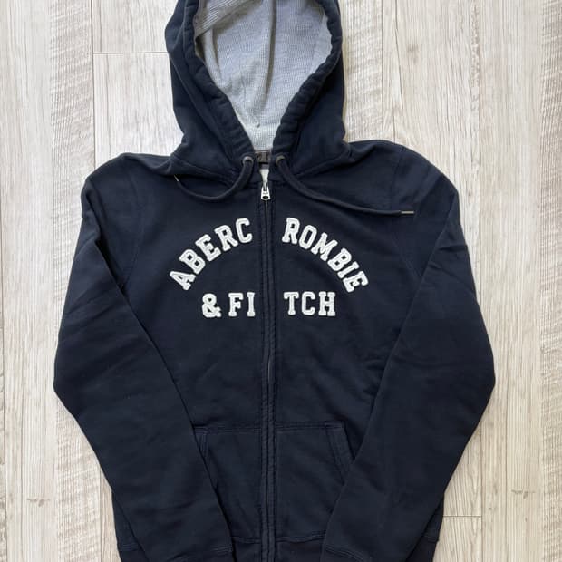 아베크롬비 딱붙핏 후드집업 네이비 L