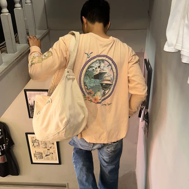 90’s Panama Jack logo print sleeve
