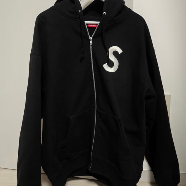 슈프림 s로고 후드집업