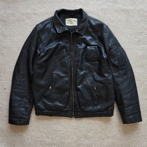 70s OG 프랑스 공군 파일럿 레더 자켓
