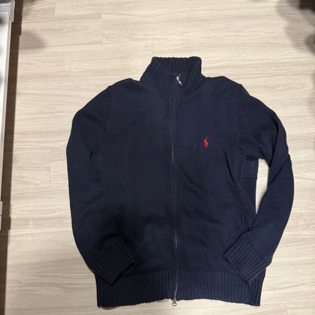 정품 폴로 랄프로렌 네이비 니트 집업