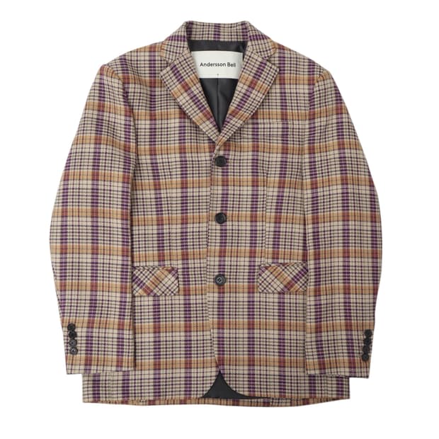 앤더슨벨 rome 싱글 체크 자켓