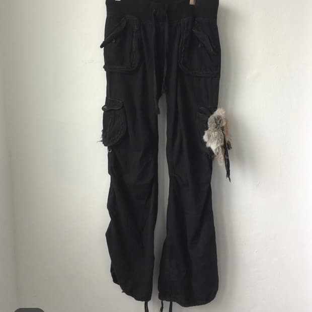 GOA flared feather cago pants