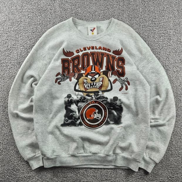 90's USA 클리블랜드 브라운즈 태즈 맨투맨 ( XL ) / 9338