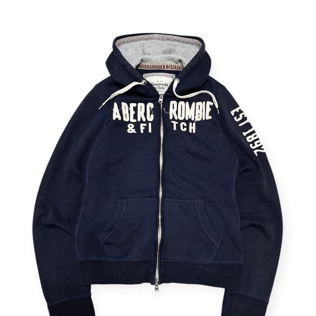 아베크롬비 y2k 네이비 후드집업