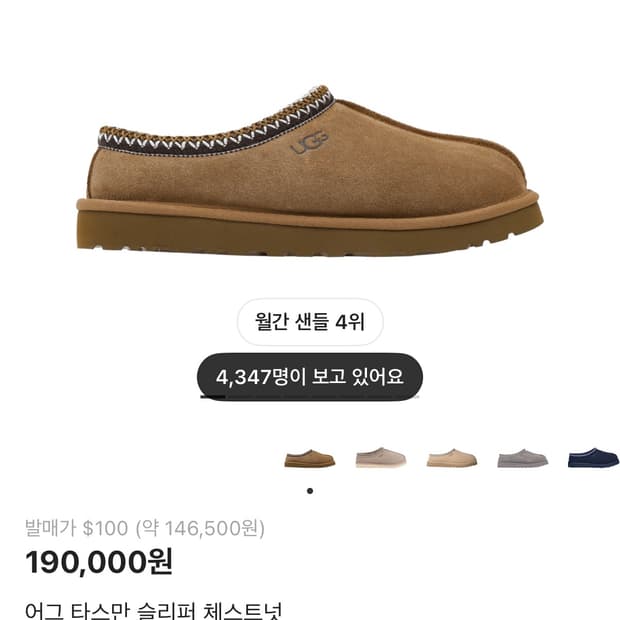 어그 타스만 270 팝니다!