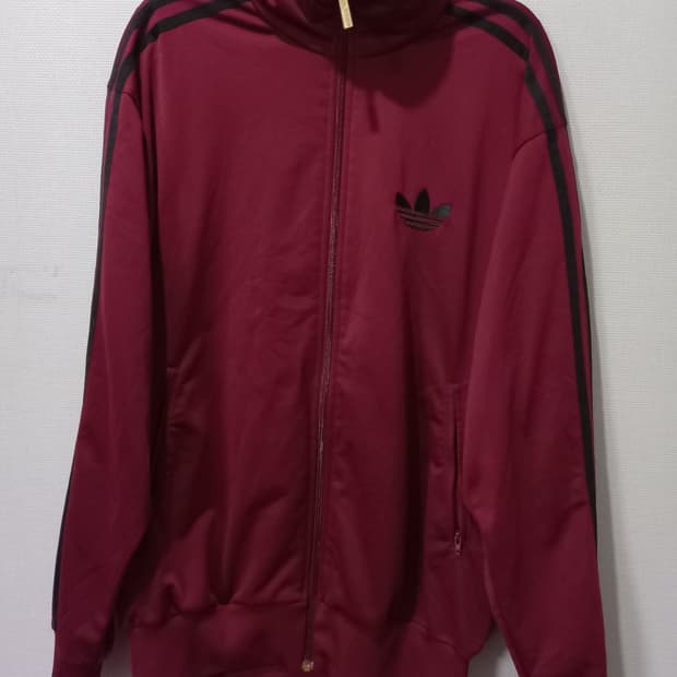 아디다스 파이어버드 버건디 블랙 트랙탑 저지 져지집업 100/L