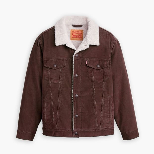 리바이스 쉐르파 트러커 자켓 버건디 xl