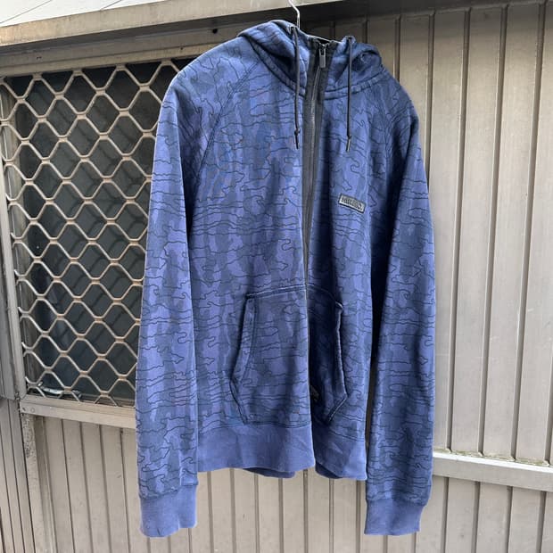 00s NIKE FC y2k grunge pattern hood