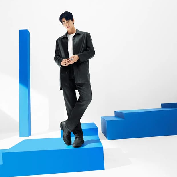 calvin klein studio 차은우 레더 카코트 유일매물